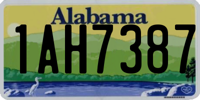 AL license plate 1AH7387