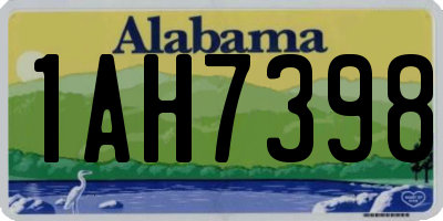 AL license plate 1AH7398