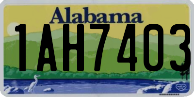 AL license plate 1AH7403