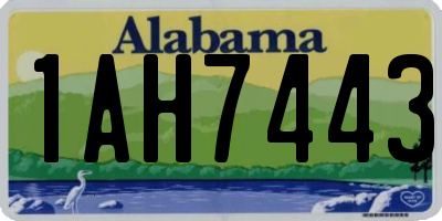 AL license plate 1AH7443