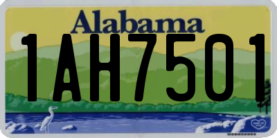 AL license plate 1AH7501