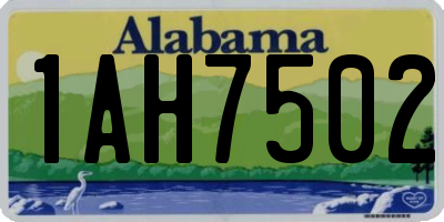 AL license plate 1AH7502
