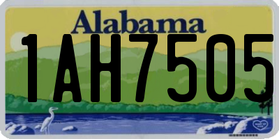 AL license plate 1AH7505