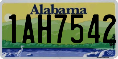 AL license plate 1AH7542