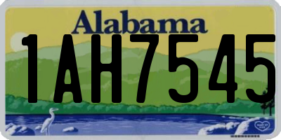 AL license plate 1AH7545