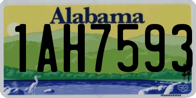 AL license plate 1AH7593