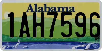 AL license plate 1AH7596