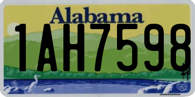 AL license plate 1AH7598