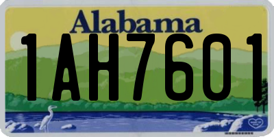 AL license plate 1AH7601