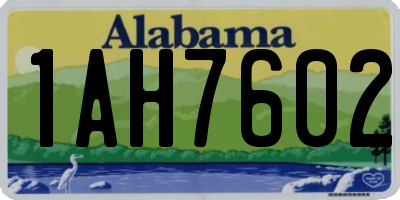 AL license plate 1AH7602