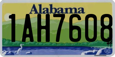AL license plate 1AH7608