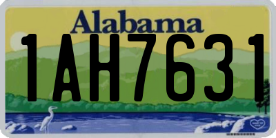 AL license plate 1AH7631