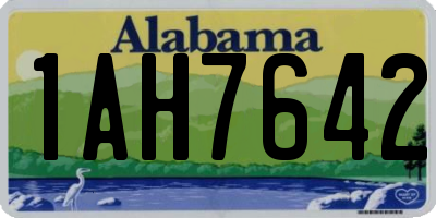 AL license plate 1AH7642