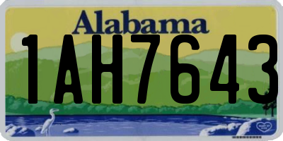 AL license plate 1AH7643