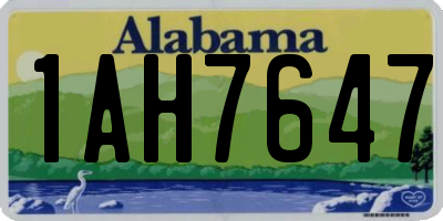 AL license plate 1AH7647