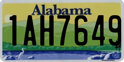AL license plate 1AH7649