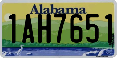 AL license plate 1AH7651