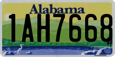 AL license plate 1AH7668