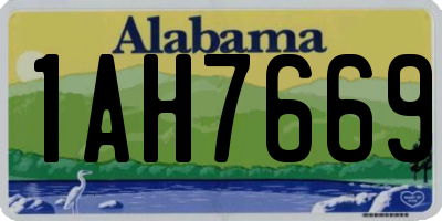 AL license plate 1AH7669