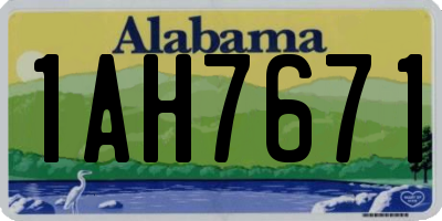 AL license plate 1AH7671