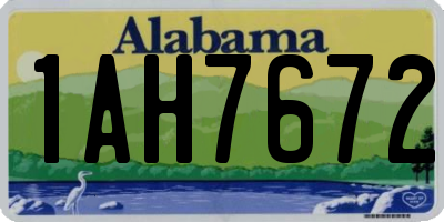 AL license plate 1AH7672