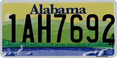 AL license plate 1AH7692