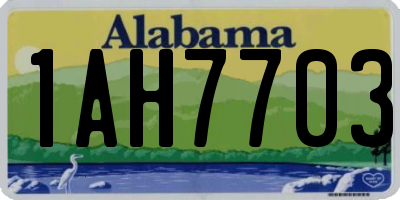 AL license plate 1AH7703