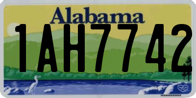AL license plate 1AH7742