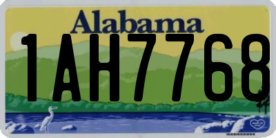 AL license plate 1AH7768