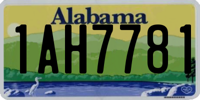 AL license plate 1AH7781