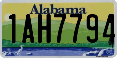 AL license plate 1AH7794
