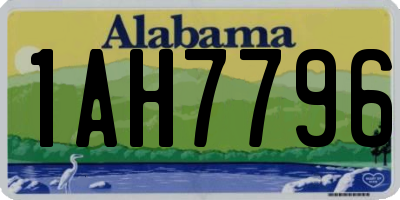 AL license plate 1AH7796
