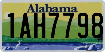 AL license plate 1AH7798