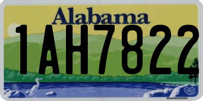 AL license plate 1AH7822