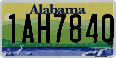 AL license plate 1AH7840