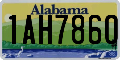AL license plate 1AH7860