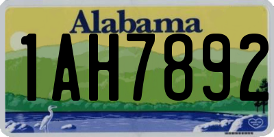AL license plate 1AH7892