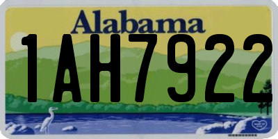 AL license plate 1AH7922
