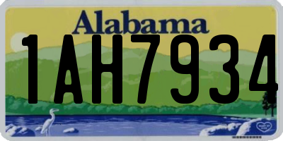 AL license plate 1AH7934