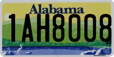 AL license plate 1AH8008