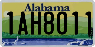 AL license plate 1AH8011
