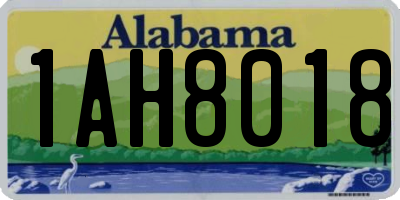 AL license plate 1AH8018