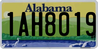 AL license plate 1AH8019