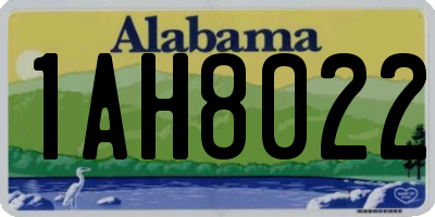 AL license plate 1AH8022