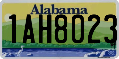 AL license plate 1AH8023