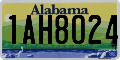 AL license plate 1AH8024