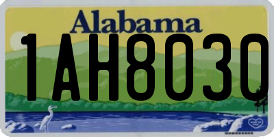 AL license plate 1AH8030