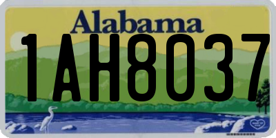 AL license plate 1AH8037
