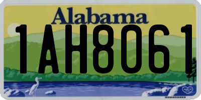 AL license plate 1AH8061