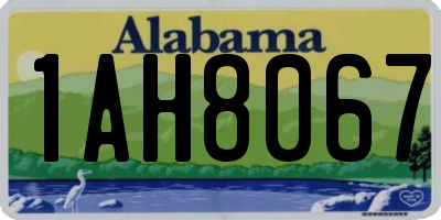 AL license plate 1AH8067
